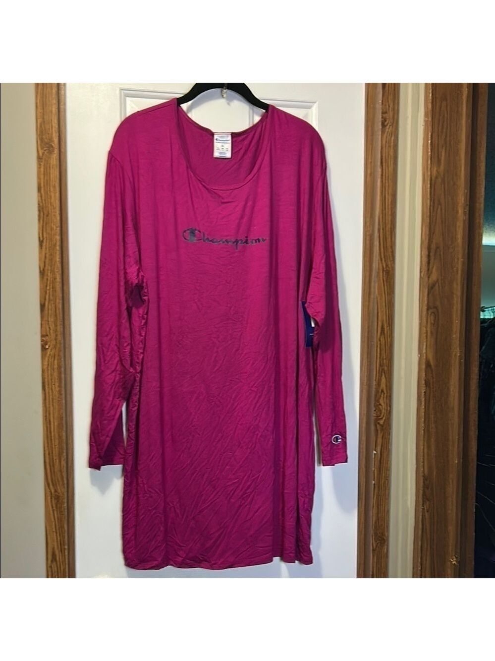 Champion Fuchsia Athletic Long Sleeve Mini Dress